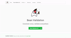 Desktop Screenshot of beanvalidation.org