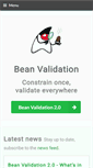 Mobile Screenshot of beanvalidation.org