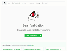 Tablet Screenshot of beanvalidation.org